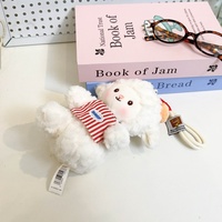 Superzachte marshmallow-textuur knuffelhanger wit lammetje met bakthema accessoire stressverlichtende cadeau voor kinderen en tieners