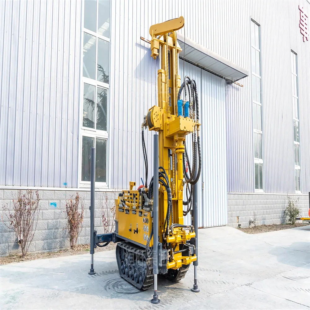 Diesel Engine 180/200/300/400/450/600m Deep Crawler Water Well Rotary Drilling Rig for Sale