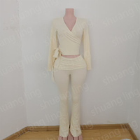 Vêtements de yoga pour femmes, ensemble de 3 pièces avec pantalon et soutien-gorge de sport, tenue de fitness pour femmes, leggings de yoga, vêtements de détente pour femmes