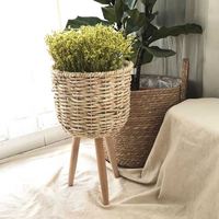 Support de plantes en rotin, lanterne décorative, en forme de panier, pour jardinage, décoration de la maison, offre spéciale