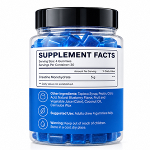 Private Label Adult Creatine Monohydrate Sports Nutrition Electrolyte 5000mg Pump It Micronized <b>Gummy</b> <b>Candy</b> Halal Certified 90 - Product Image 6