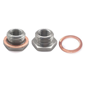 อะแดปเตอร์กรองน้ำมันเชื้อเพลิง JIAX JXSS017B-SS304 M18x1.5 ตัวผู้ M12x1.25 ตัวเมีย ใหม่ ทำจากสแตนเลส พร้อมปะเก็นทองแดง ปรับแต่งได้ ขับเคลื่อนด้วยหัวหกเหลี่ยม - Product Image 6