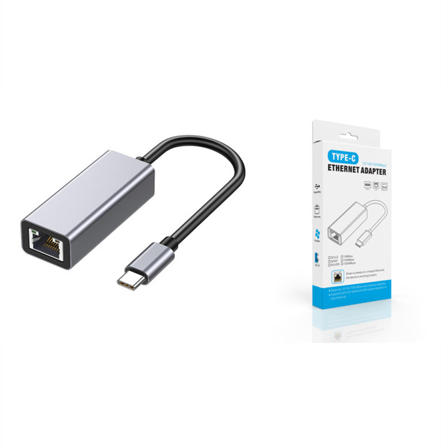 Aluminium Alloy USB Type C to 1000 Mbps RJ45 Network Card USB-C Ethernet Adapter Lan for Laptop