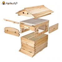 Colmena de miel de flujo automático de madera de cedro recubierta de cera china para abejas, equipo de apicultura, herramienta de Apicultura
