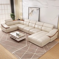 Sofá Cama Seccional de Cuero Convertible Cuadrado de Lujo Moderno con Altavoz Bluetooth, Portavasos y Reposacabezas Ajustables