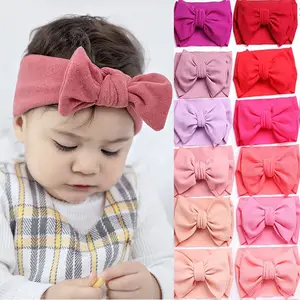 MIO New Baby Designer Stirnband Faux Bows Haars chleife Kinder Turban Infant Newborn Soft Stirnband für Babys Knot Cute Headwrap