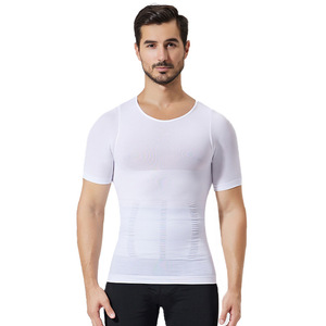 Nuovo Body Modellante <span class=keywords><strong>Termico</strong></span> Traspirante da <span class=keywords><strong>Uomo</strong></span> 2026 a Maniche Corte con Compressione Addominale - Product Image 5