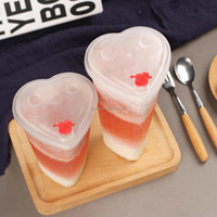 Vaso Desechable de Plástico con Tapa, Personalizado, en Forma de Corazón, para Bebidas Frías, Limonada, Té de Burbujas, Boba, Leche, 16 y 24 Onzas