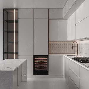 Armoire de cuisine haute brillance, nouveau Style italien, meuble de cuisine moderne et luxueux, ensemble de cuisine complet avec appareils - Product Image 3