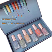 Caja de regalo de esmalte de uñas colorido impreso personalizado de gama alta 2024 con forro para esmalte de uñas