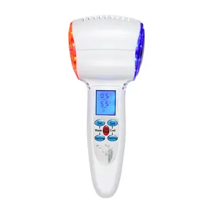 Nieuwe Lcd Digital Hot En Koude Hamer Gezicht Schoonheid Apparatuur Draai Lifting Huidverjonging Rustgevende Massager Skin Care Tool