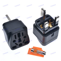 Adaptor Perjalanan Universal UK ke Konverter Tipe G Inggris 13A 250VAC untuk Colokan EU/AS/AU