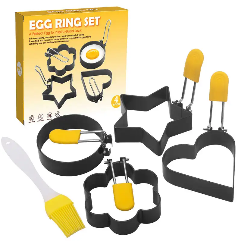 4pcs Per Set Stainless Steel Egg Rings High Quality Egg Rings For Children Lunch Box