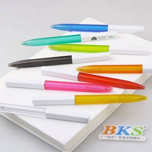 Bolígrafo de punta redonda cuadrada BKS LY7562 de plástico para conferencias, hoteles, escuelas, oficinas, venta al por mayor, barato, con logotipo personalizado, diseño moderno, negro - Product Image 4