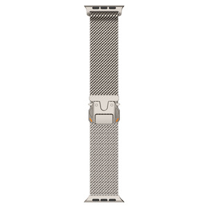 Luxo 316L Aço Inoxidável Milanese Pulseira para Apple Relógio Ultra <span class=keywords><strong>3</strong></span>/<span class=keywords><strong>2</strong></span> 49mm Natural <span class=keywords><strong>Loop</strong></span> Straps Respirável Smartwatch Banda - Product Image 6
