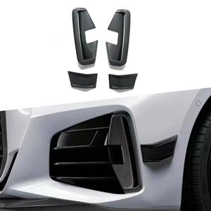 Bmw Carbon Fiber Side <b>Vent</b> Covers Glossy <b>Black</b> 4-Piece Set For 2021-2024 G22 M Performance Models - Product Image 1