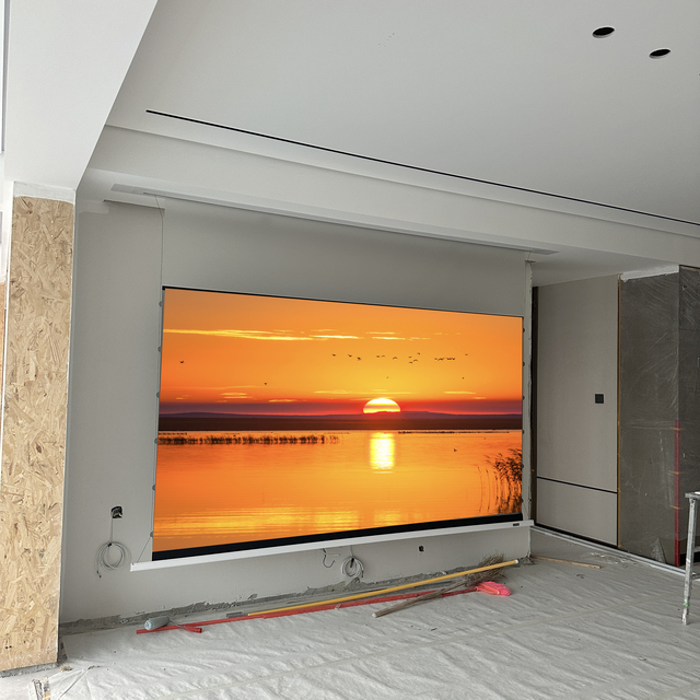 NEW 120/150inch CBSP High Contrast UST 100 Inch Fixed Frame Projection Screens PET Crystal 4k CLR ALR Ust Projector Screen