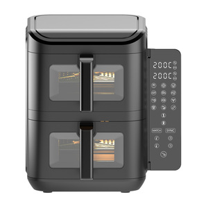 Friteuse à <span class=keywords><strong>air</strong></span> électrique intelligente 2800W avec écran tactile latéral pliable 10L, double zone de cuisson et affichage visuel - Product Image 3