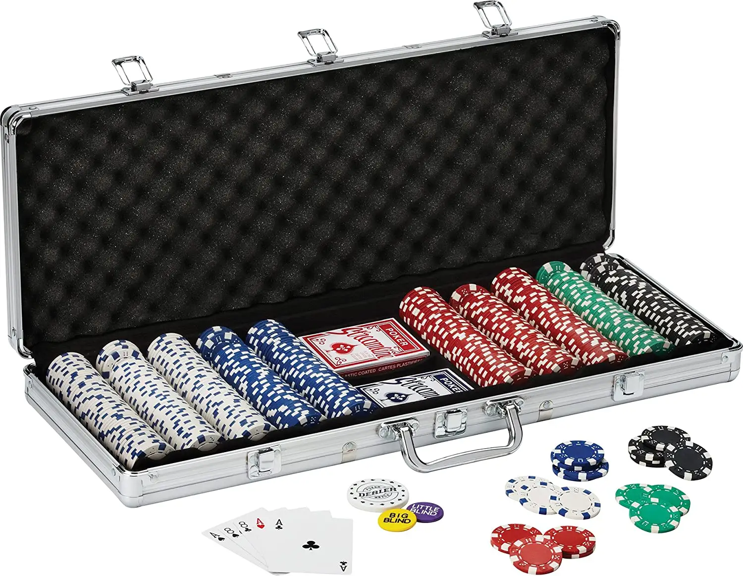 Jeu de jetons de Poker, 500 pièces, avec Logo personnalisé, colorés, vente en gros, jetons de Poker, avec étui en Aluminium