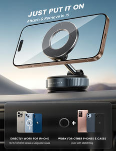 Support magnétique de tableau de bord Lamicall STCD10 pour téléphone, fixation par ventouse sur pare-brise de <span class=keywords><strong>voiture</strong></span>, support à aimant puissant pour <span class=keywords><strong>Uber</strong></span> - Product Image 5