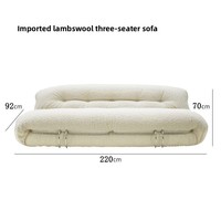 Canapé Nordique de Designer, Style Hippopotame Irrégulier, en Acier, Tissu Sand, Moderne, pour Petit Appartement, Rétro Français, Style Wabi-Sabi, Rembourré en Flanelle et Éponge