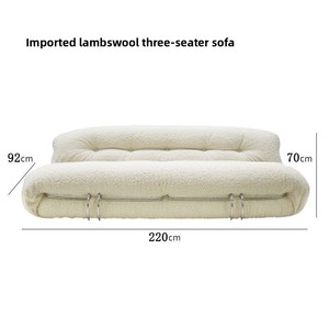 <span class=keywords><strong>Canapé</strong></span> Nordique <span class=keywords><strong>de</strong></span> Designer, Style Hippopotame Irrégulier, en Acier, Tissu Sand, Moderne, pour Petit Appartement, Rétro Français, Style Wabi-Sabi, Rembourré en Flanelle et Éponge - Product Image 6