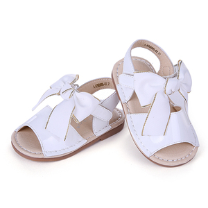 Pettigirl <span class=keywords><strong>Sandali</strong></span> Delle Ragazze con Fiocco Bianco Per Bambini <span class=keywords><strong>Sandali</strong></span> di Cuoio Bei <span class=keywords><strong>Sandali</strong></span> per la Ragazza Del Capretto Scarpe A-KSG005-02W - Product Image 1