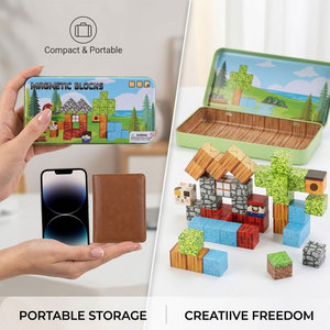 Bloques de Construcción Magnéticos DIY, Mini Mundo Magnético, Bloques de Construcción de Modelos DIY para Niños, Bloques de Rompecabezas para Niños - Product Image 4