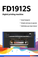 Máquina de Impresión Digital por Sublimación de Formato Grande FEDAR FD1912S, 12 Epson S3200-A1 para Papel de Transferencia y Tela en Rollo