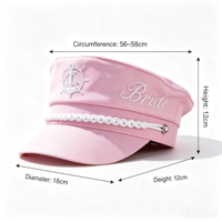 Sombreros de Capitán de Yate para Despedida de Soltera al por Mayor, Gorras y Sombreros de Novia con Logotipo Personalizado para Mujeres, Fiesta de Boda en la Playa