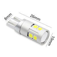X-7SEVEN Superhelle T10 CANBUS LED-Lampen W21/5W mit 3570 Chip 4W 600LM Anti-Hyper-Flash und Fehlerfrei 12V Weiß Bernstein Rot