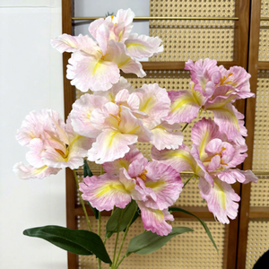 3 Cabezas de <span class=keywords><strong>Iris</strong></span> de Seda Alice, Flores Artificiales Realistas para Decoraciones de Boda, Arreglos Florales, Hogar y Hotel - Product Image 4