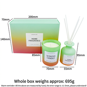 Coffret Cadeau Parfum Maison : Bougie Parfumée et Diffuseur à Bâtonnets – Arôme Longue Durée, Cylindre en Verre, Durée 1 Mois, Cire de Soja - Product Image 6