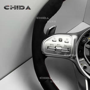 Volant en Cuir Cousu Rouge et Noir pour Mercedes-Benz Classe W205 C63 W213 E63 C E S GLS G, Incluant le Modèle <span class=keywords><strong>CLA</strong></span> - Product Image 2