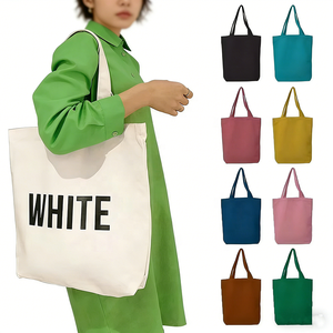 Bolsa <span class=keywords><strong>de</strong></span> lona resistente personalizada al por mayor con impresión offset, bolsa <span class=keywords><strong>de</strong></span> compras <span class=keywords><strong>de</strong></span> algodón mediana con asa <span class=keywords><strong>de</strong></span> cinta/cuerda - Product Image 1