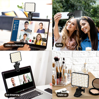 Ring Light Isi Ulang untuk Ponsel, Pasokan Pabrik 2024, Temperatur Warna Dapat Disesuaikan untuk Fotografi YouTube Live, Ringan