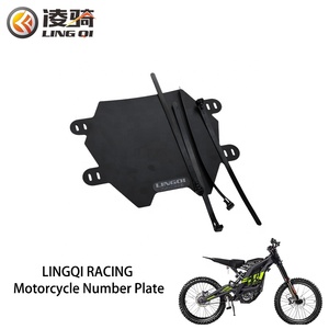 LINGQI RACING - Placa de Matrícula Delantera para Bicicleta Eléctrica, Parabrisas Delantero para Motocicleta Todoterreno, Placa de Matrícula Delantera Negra para Surron Light Bee - Product Image 1
