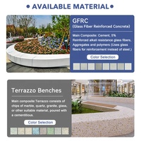 Vente directe d'usine Banc de plantation intégré personnalisé Pot de fleurs Pot d'arbre Chaise de patio Tabouret en béton d'intérieur Meubles