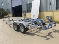 Remorque de bateau à deux essieux galvanisée à chaud de haute qualité Hyroad, taille 9100*2500 mm, capacité de charge de 2400 kg