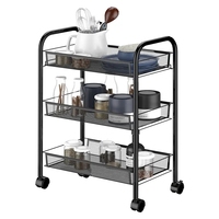 Organisateur de cuisine rotatif à 5 niveaux en métal empilable, type cube, avec paniers de rangement, chariot et boîte