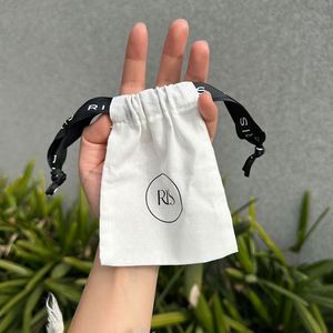Promotion Custom Small <b>Drawstring</b> <b>Pouch</b> Customized Logo and Size Cotton Bag - Product Image 1