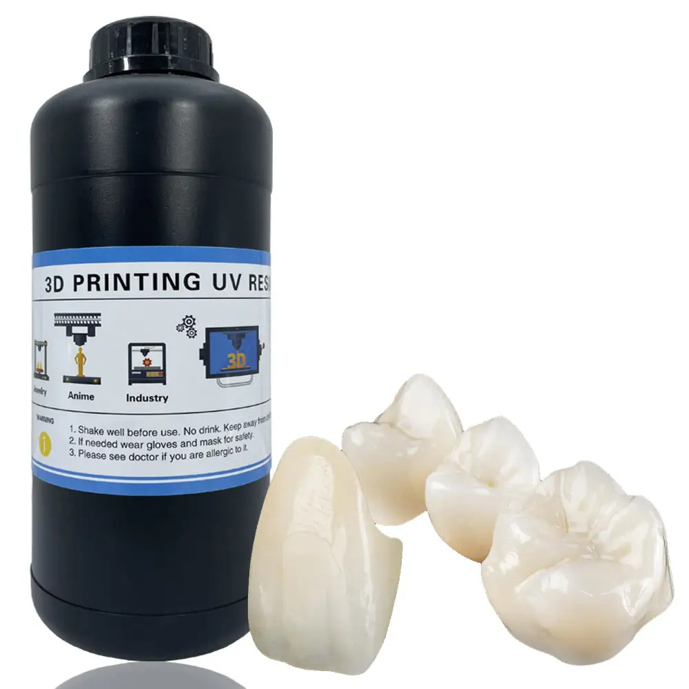 Medical Class A1/A2 Color Dental Temporary C B Resin 3D Printing Resin for LCD/DLP Printer