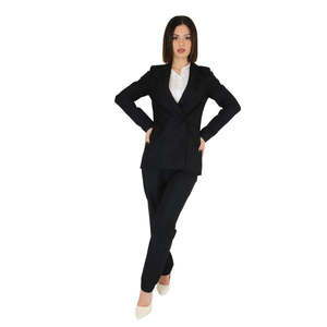Pantalon pour femmes, noir, coupe slim, pantalon de travail, taille haute, tissu extensible, vêtements de bureau - Product Image 4