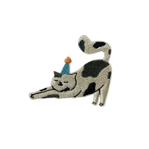 Patch brodé Yongzhu Chat thermocollant personnalisable pour vêtements, feutre polyester non tissé YZDZ017 - Product Image 1