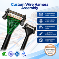 Fournisseurs OEM d'assemblages de câbles LVDS, faisceau de câbles électriques en cuivre avec gaine en PVC pour écrans LED LCD TV et écrans industriels