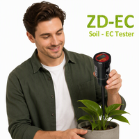 Testeur de sol numérique 3-en-1 ZD, pH, EC, thermomètre, écran LCD rétroéclairé, précision 0,2pH pour l'analyse du sol des plantes et du jardin