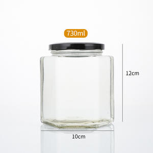 Bocaux de stockage en verre hexagonaux personnalisés de 120ml, couvercles à couvercle rabattable, respectueux de l'environnement, allant au lave-vaisselle, <span class=keywords><strong>cornichon</strong></span> de cuisine à vapeur vente en gros - Product Image 6