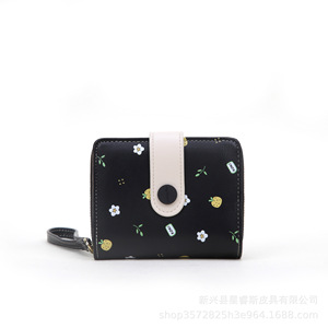 New Flower Girls <b>Wallet</b> Short Zipper Coin Purse Plant <b>Wallet</b> Fashion Versatile Purse for Women Cute <b>Wallet</b> - Product Image 6