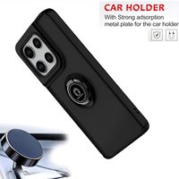 Matte Skin Feeling Thin Kickstand Back Covers pour Motorola G56 G86 Edge 60 50 Fusion Pro Classic Ring Mobile Phone Cases