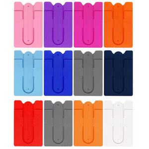 Soporte de silicona flexible para móvil con tarjetero, adhesivo trasero para celular, colores vibrantes, para escritorio y cama - Product Image 3